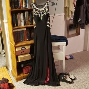 Black and pink formal dress